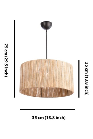 Candeeiro suspenso Cane - Natural - 60 W