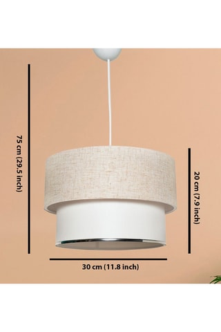 Candeeiro suspenso Corbeu Creme e branco