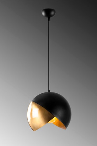 Candeeiro suspenso Pacman Preto e dourado