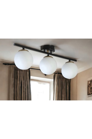Candeeiro de teto - Preto e branco - 3 x 60 W
