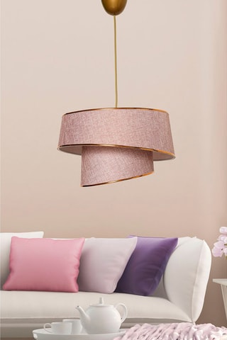 Candeeiro suspenso - Rosa e dourado - 45-60 W
