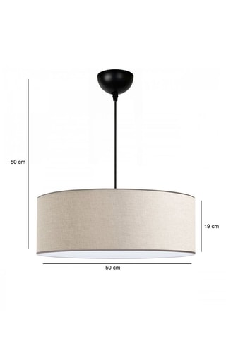 Candeeiro suspenso Creme - 52 x 52 x 23 cm