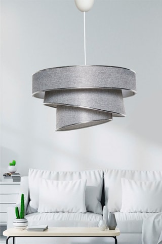 Candeeiro suspenso Couper - Cinzento e prateado - 60 W