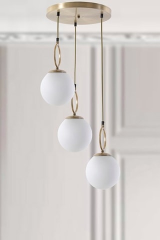 Candeeiro suspenso Morino - Dourado - 3 x 60 W