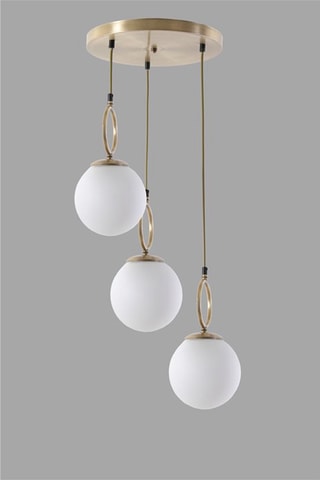 Candeeiro suspenso Morino - Dourado - 3 x 60 W