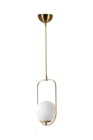Candeeiro suspenso Ahy Tekeli Dourado e branco