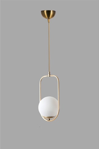 Candeeiro suspenso Ahy Tekeli Dourado e branco