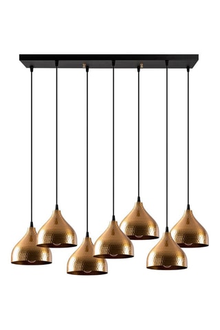 Candeeiro suspenso Tattoo Preto e dourado rosa