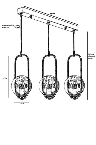 Candeeiro suspenso - Branco e cobre - 60 W