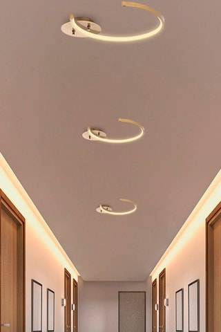 Candeeiro de teto LED Moon - Dourado - 12 W
