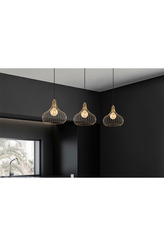 Candeeiro suspenso Teldamla - Dourado brilhante - 40 W