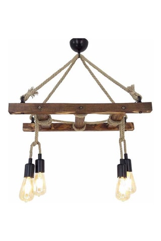 Candeeiro suspenso Borulu - Natural - 4 x 60 W