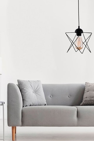 2 candeeiros suspensos - Preto - 2 x 45-60 W