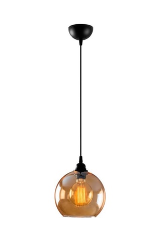 Candeeiro suspenso Gold - Preto e dourado - 100 W