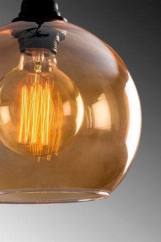 Candeeiro suspenso Gold - Preto e dourado - 100 W