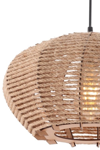 Candeeiro suspenso em madeira - Natural - 45-60 W