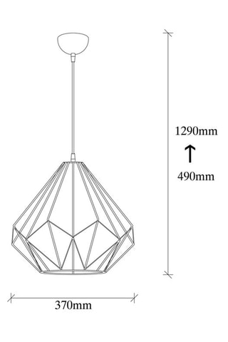 Candeeiro suspenso Diamond Preto