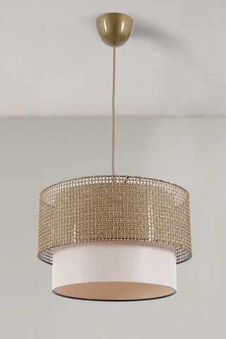 Candeeiro suspenso Coral - Bege e branco - 45-60 W