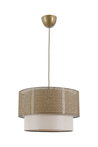 Candeeiro suspenso Coral - Bege e branco - 45-60 W
