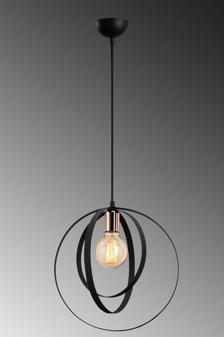 Candeeiro suspenso Vaveyla - Preto - 100 W