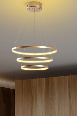 Candeeiro suspenso LED - Dourado - 28 W