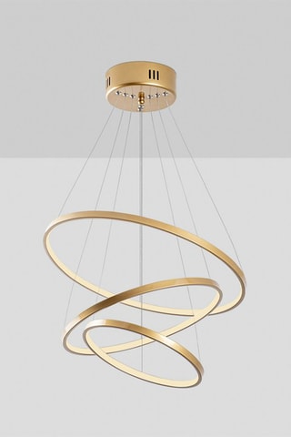Candeeiro suspenso LED - Dourado - 28 W