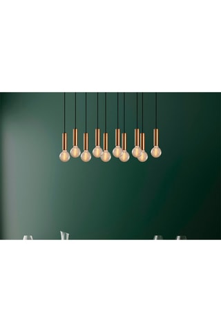 Candeeiro suspenso Tempo - Preto e dourado - 10 x 40 W