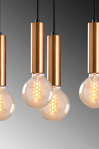 Candeeiro suspenso Tempo - Preto e dourado - 10 x 40 W
