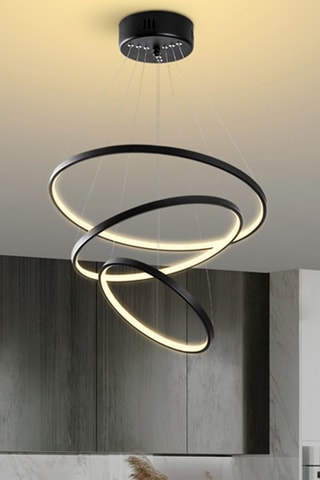 Candeeiro suspenso LED - Preto - 28 W