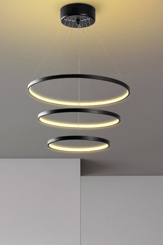 Candeeiro suspenso LED - Preto - 28 W