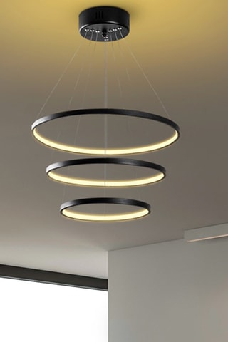 Candeeiro suspenso LED - Preto - 28 W