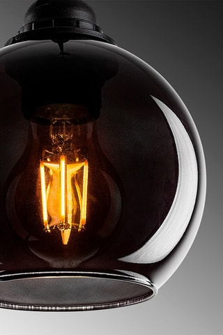 Candeeiro suspenso Smoked - Preto - 5 x 40 W