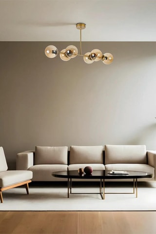 Candeeiro suspenso - Dourado - 6 x 40 W