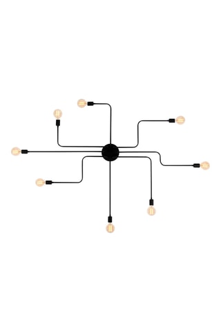 Plafondlamp Truva - Zwart - 8 x 100 W