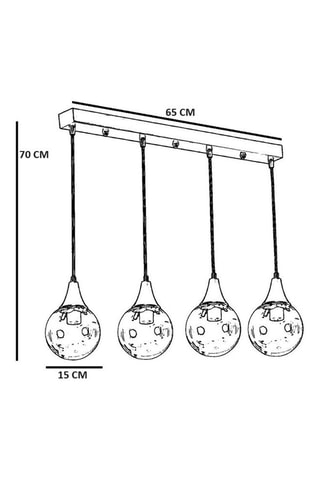 Candeeiro suspenso Afra - Preto - 40 W