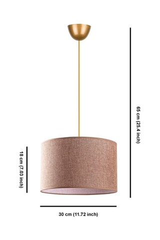 Candeeiro suspenso Pie - Bege - 40 W