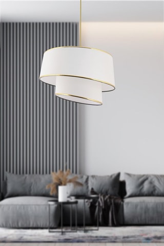 Candeeiro suspenso Barette - Branco - 40 W
