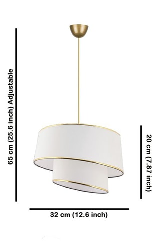 Candeeiro suspenso Barette - Branco - 40 W