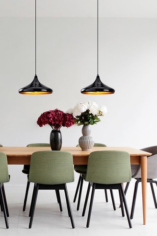 Candeeiro suspenso - Preto - 100 W