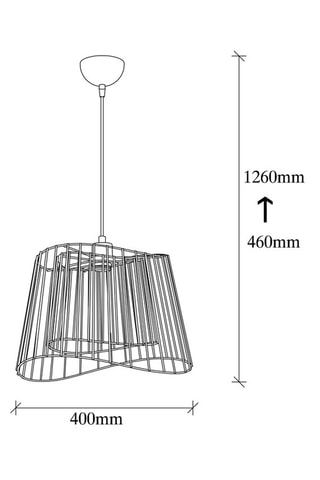 Candeeiro suspenso - Preto - 40 W