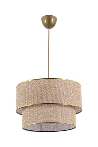 Candeeiro suspenso - Bege e castanho - 45 - 60W