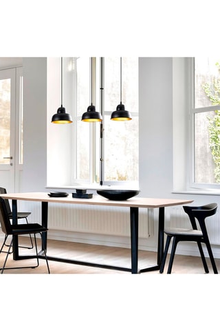 Candeeiro suspenso Berceste - Preto - 3 x 100 W