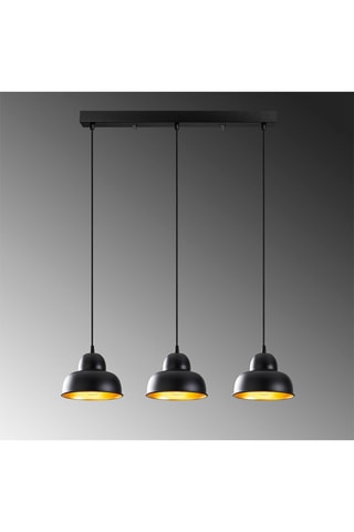 Candeeiro suspenso Berceste - Preto - 3 x 100 W