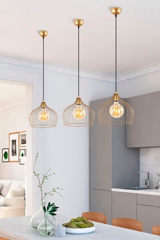 Candeeiro suspenso Bek - Dourado - 40 W