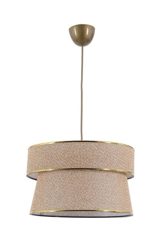 Candeeiro suspenso - Bege e dourado - 45 - 60 W