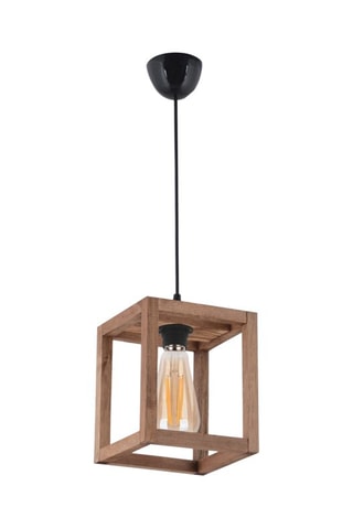 Candeeiro suspenso em madeira - Natural - 45 - 60 W