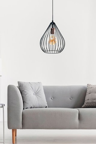 Candeeiro suspenso - Preto e dourado-rosa - 45 - 60 W