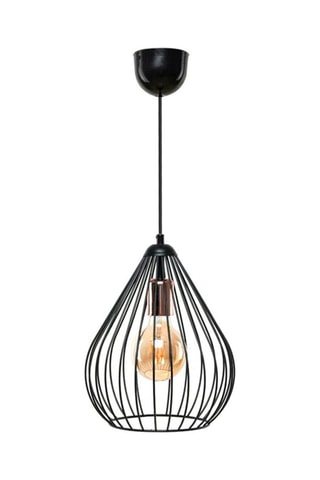 Candeeiro suspenso - Preto e dourado-rosa - 45 - 60 W