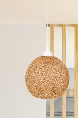 Candeeiro suspenso - Branco e bege - 40 W