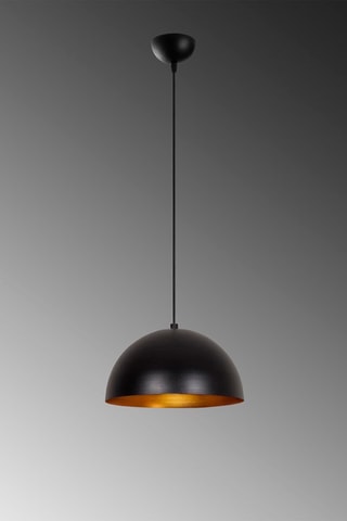 Candeeiro suspenso Sivani - Preto e dourado - 100 W
